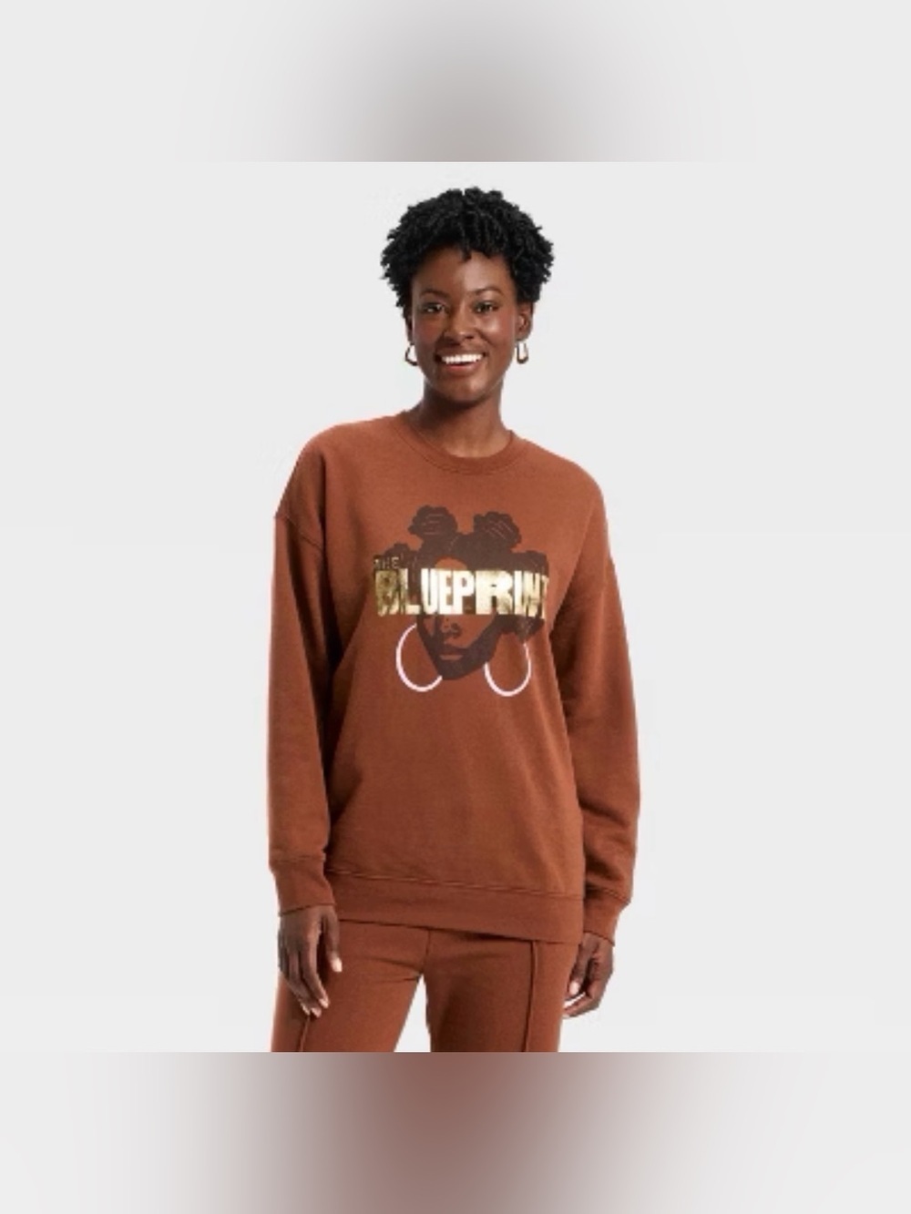 Women's Legendary Rootz Brown"The Blueprint" graphic sweatshirt (2XL)